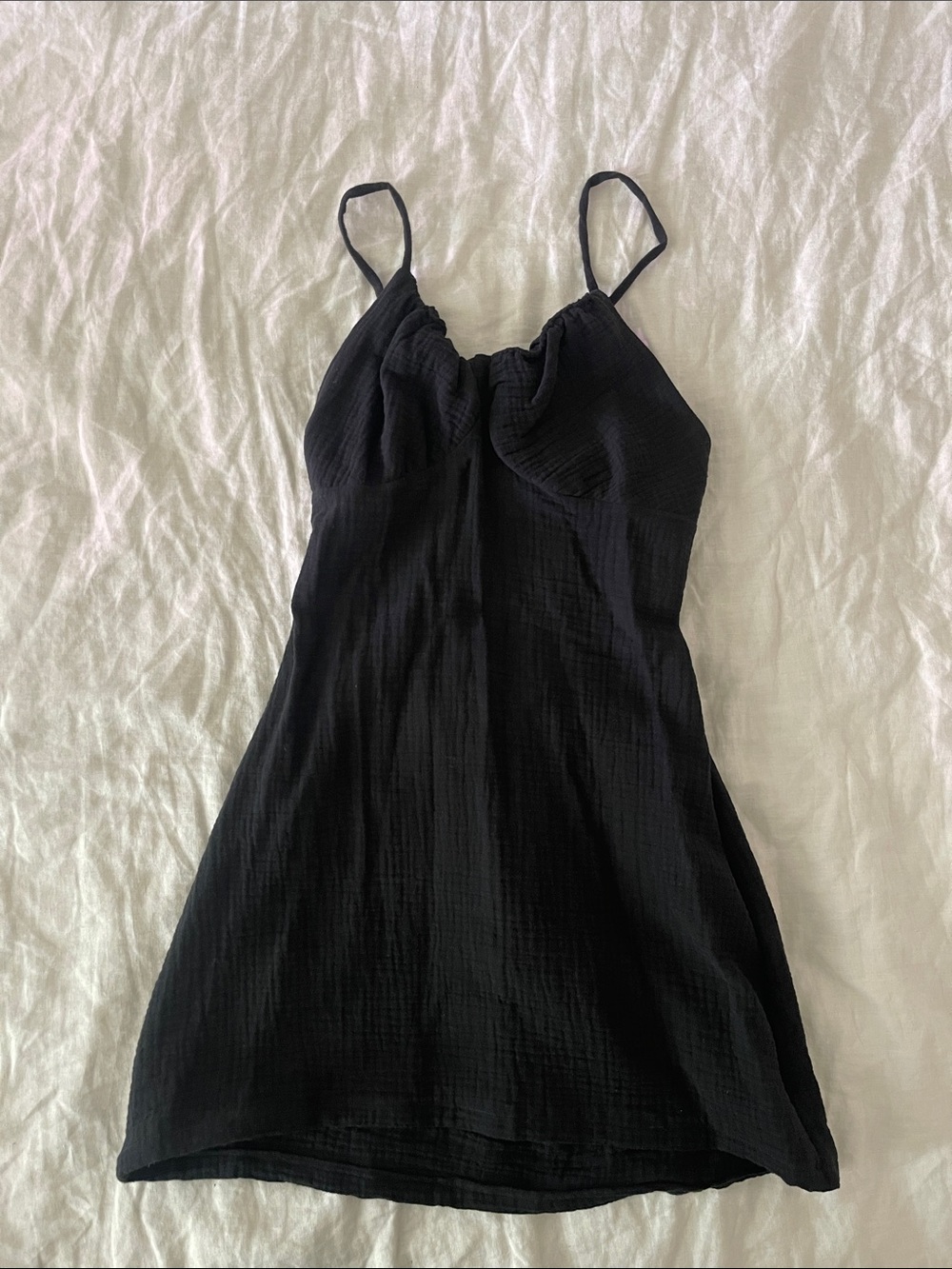 Black Spaghetti Strap Slip Dress